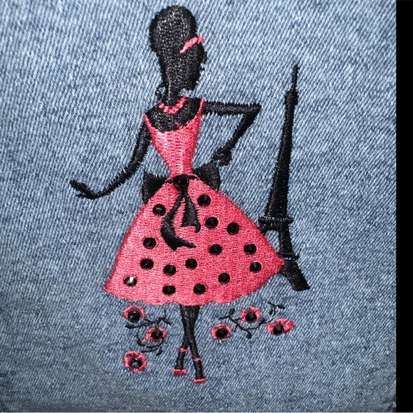 Paris In Spring Embroidered Denim Vest - Picture 4 of 9